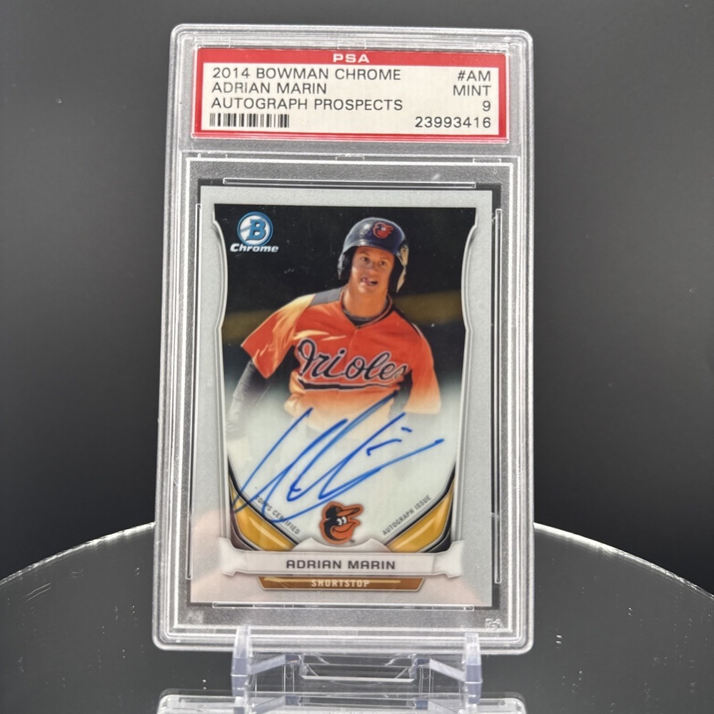 Adrian Moran 2014 Bowman Chrome AUTOGRAPH Prospects # AM‎ PSA 9